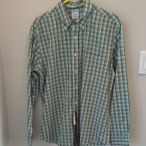 Brooks Brothers Green and Blue Checkered Shirt